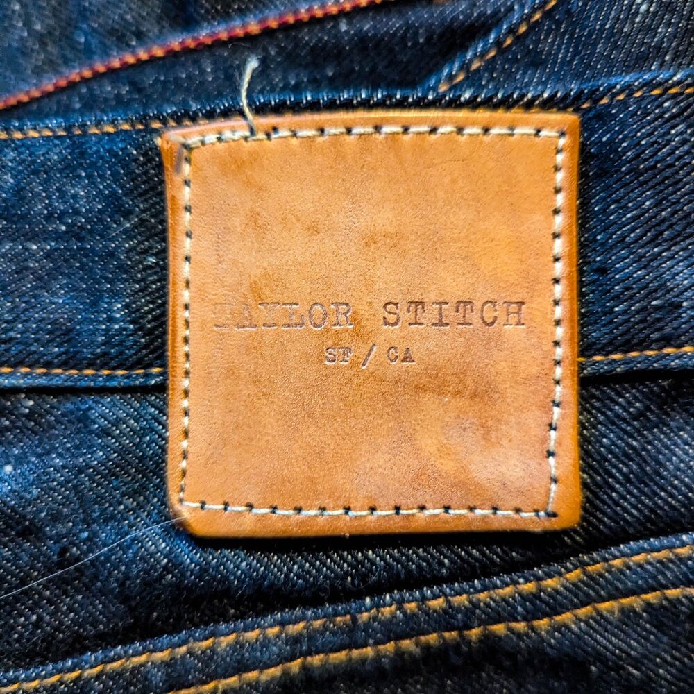 Taylor stitch size 35 selvedge denim jeans